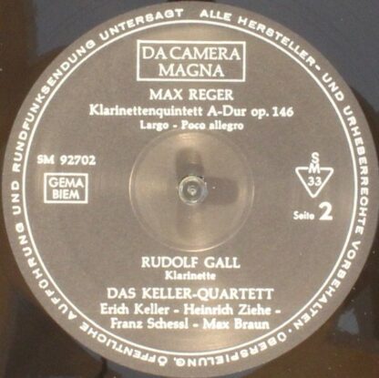 Da Camera Magna SM 92702 - Max Reger, Rudolf Gall, Das Keller Qu - Image 4