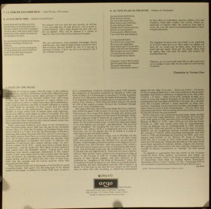 Argo ZRG 673 - The Early Music Consort Of London, David Munrow - - Image 4