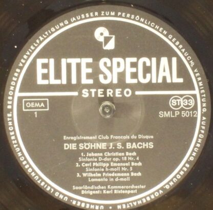 Elite Special SMLP 5012 - Johann Christian Bach, Carl Philipp Em - Image 4