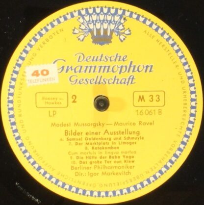 Deutsche Grammophon LP 16 061 - Modest Mussorgsky, Maurice Ravel - Image 4