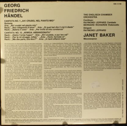 EMI Electrola SME 91 760 - Georg Friedrich Händel, Janet Baker, - Image 2