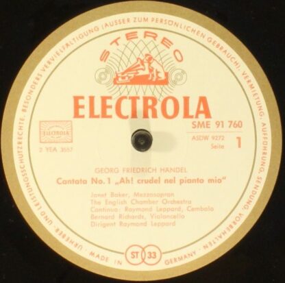 EMI Electrola SME 91 760 - Georg Friedrich Händel, Janet Baker, - Image 3