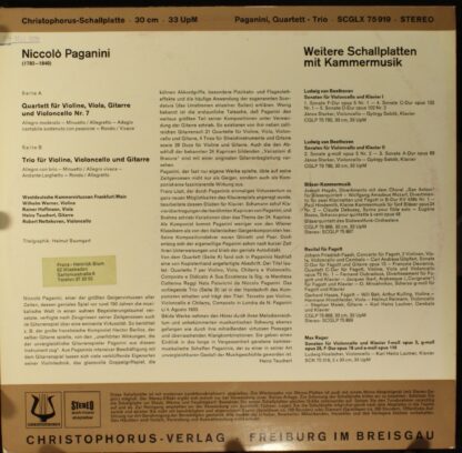Christophorus SCGLX 75919 - Niccolò Paganini, Westdeutsche Kamme - Image 2