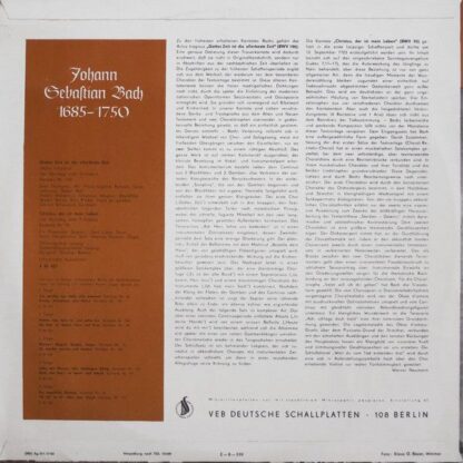 Eterna 8 20 457 - Johann Sebastian Bach, Günther Ramin - Gottes - Image 2