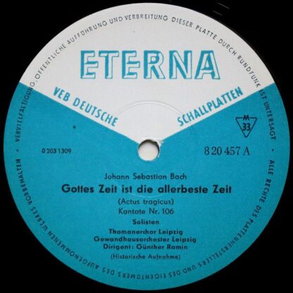 Eterna 8 20 457 - Johann Sebastian Bach, Günther Ramin - Gottes - Image 3