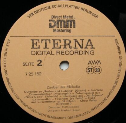 Eterna 7 25 152 - Dresdner Philharmonie, Herbert Kegel - Zauber - Image 4
