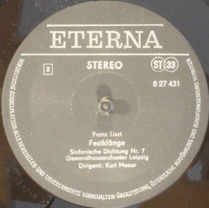 Eterna 8 27 431 - Franz Liszt, Gewandhausorchester Leipzig, Kurt - Image 4