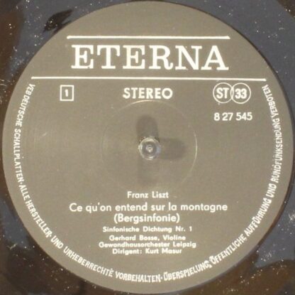 Eterna 8 27 545 - Franz Liszt, Gewandhausorchester Leipzig, Kurt - Image 3