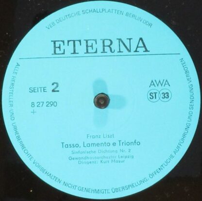 Eterna 8 27 290 - Franz Liszt, Gewandhausorchester Leipzig, Kurt - Image 4