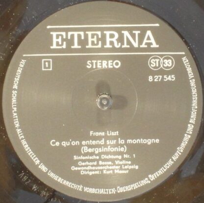 Eterna 8 27 545 - Franz Liszt, Gewandhausorchester Leipzig, Kurt - Image 3