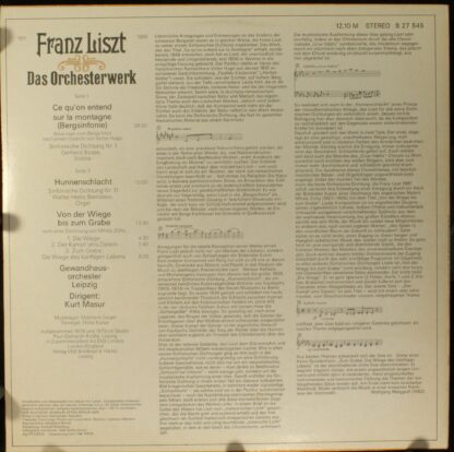 Eterna 8 27 545 - Franz Liszt, Gewandhausorchester Leipzig, Kurt - Image 2
