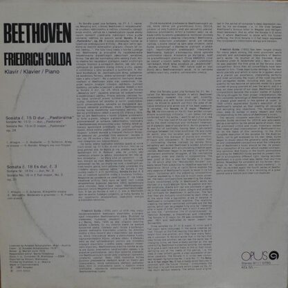 Opus 9111 0790 - Ludwig van Beethoven, Friedrich Gulda - Beethov - Image 2