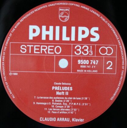 Philips 9500 747 - Claude Debussy, Claudio Arrau - Préludes Volu - Image 4
