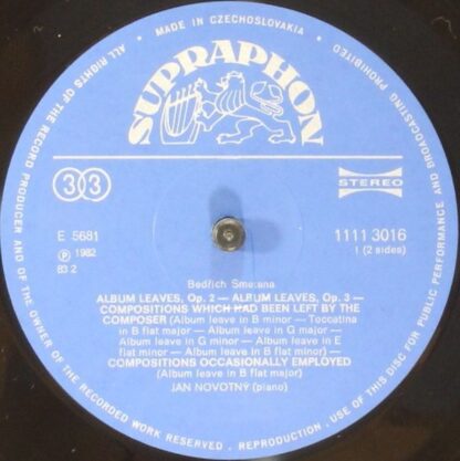 Supraphon 1111 3016 G - Bedřich Smetana, Jan Novotný - Piano Wor - Image 4