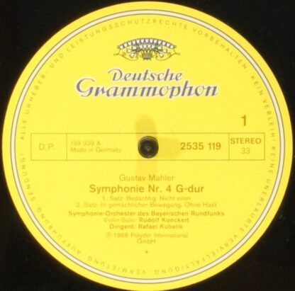 Deutsche Grammophon 2535 119 - Gustav Mahler, Rafael Kubelik, Sy - Image 3