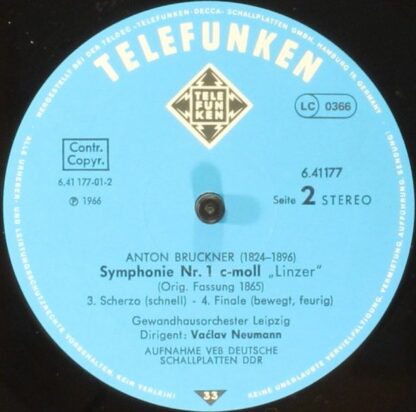 Telefunken 6.41177 - Anton Bruckner, Gewandhausorchester Leipzig - Image 3