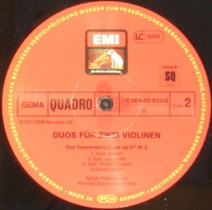 Die Stimme Seines Herrn 1 C 063-02 923 Q - Itzhak Perlman, Pinch - Image 3