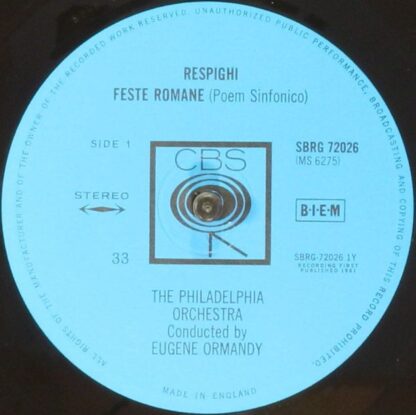 CBS SBRG 72026 - Ottorino Respighi, Jean Sibelius, The Philadelp - Image 4