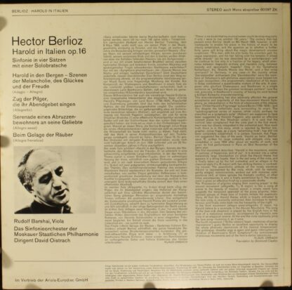 Eurodisc 80 097 ZK - Hector Berlioz, Rudolf Barshai, Moscow Phil - Image 2