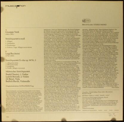 Musicaphon BM 30 SL 4106 - Giuseppe Verdi, Luigi Boccherini, Mor - Image 2