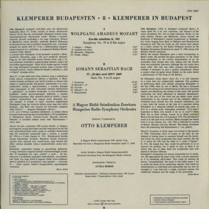 Hungaroton LPX 12667 - Wolfgang Amadeus Mozart, Johann Sebastian - Image 2