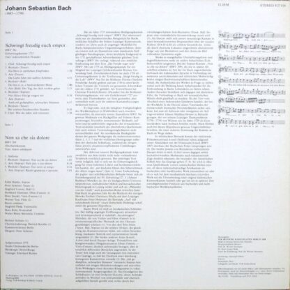 Eterna 8 27 416 - Johann Sebastian Bach, Edith Mathis, Peter Sch - Image 2