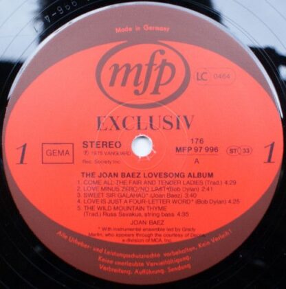 Music For Pleasure 176 MFP 97 996/97 - Joan Baez - The Joan Baez - Image 6