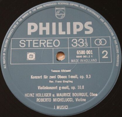 Philips 6580 001 - Tomaso Albinoni, I Musici - Adagio G-Moll / C - Image 4