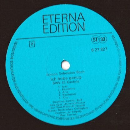 Eterna 8 27 827 - Johann Sebastian Bach, Neues Bachisches Colleg - Image 4