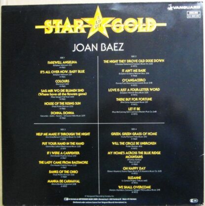 Vanguard 0082.093-2 - Joan Baez - Star Gold - Image 2