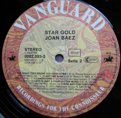Vanguard 0082.093-2 - Joan Baez - Star Gold - Image 6
