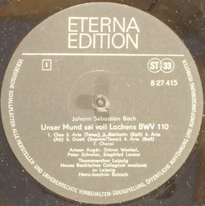 Eterna 8 27 415 - Johann Sebastian Bach, Arleen Auger, Julia Ham - Image 3