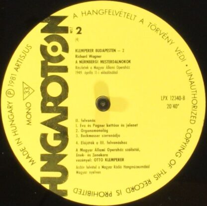Hungaroton LPX 12340-41 - Richard Wagner, Otto Klemperer, György - Image 10