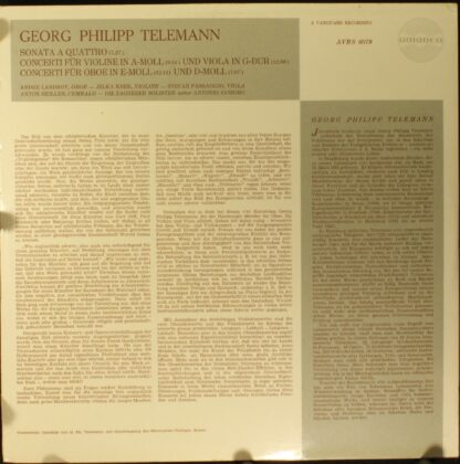 Amadeo AVRS 6078 - Georg Philipp Telemann, Zagrebački Solisti, A - Image 2