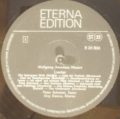 Eterna 8 26 866 - Wolfgang Amadeus Mozart, Peter Schreier, Jörg - Image 3