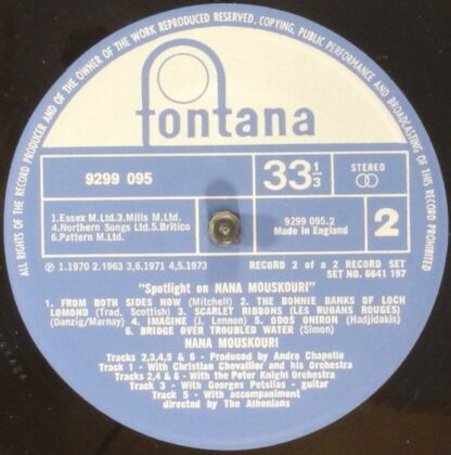 Fontana 6641 197 - Nana Mouskouri - Spotlight On Nana Mouskouri - Image 6