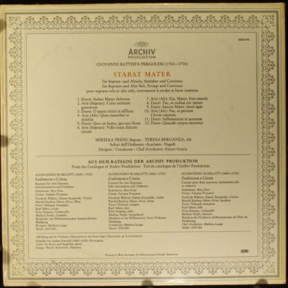 Archiv Produktion 2533 114 - Giovanni Battista Pergolesi, Mirell - Image 2
