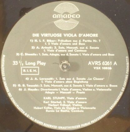 Amadeo AVRS 6261 - Various - Die Virtuose Viola D'amore - Image 3