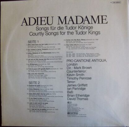 Deutsche Harmonia Mundi 1C 065-99 833 - Pro Cantione Antiqua, Ma - Image 2