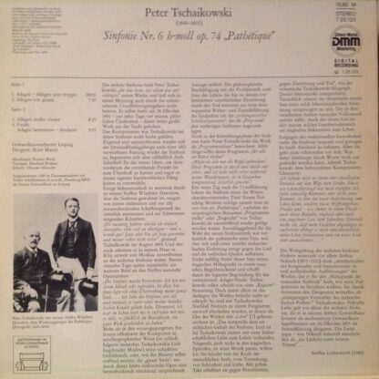 Eterna 7 25 120 - Kurt Masur, Pyotr Ilyich Tchaikovsky, Gewandha - Image 2