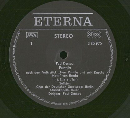 Eterna 8 25 975 - 976 - Paul Dessau, Bertolt Brecht, Reiner Süß, - Image 3
