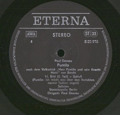 Eterna 8 25 975 - 976 - Paul Dessau, Bertolt Brecht, Reiner Süß, - Image 4