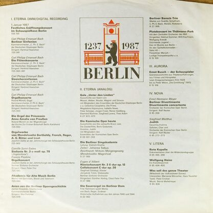 Eterna 725 101/102 - Various - 750 Jahre Berlin • Festliches Erö - Image 9