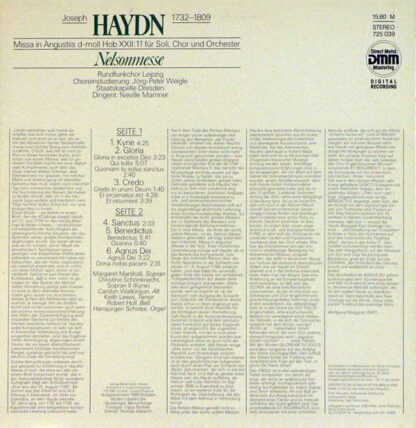 Eterna 725 039 - Joseph Haydn, Staatskapelle Dresden, Sir Nevill - Image 2