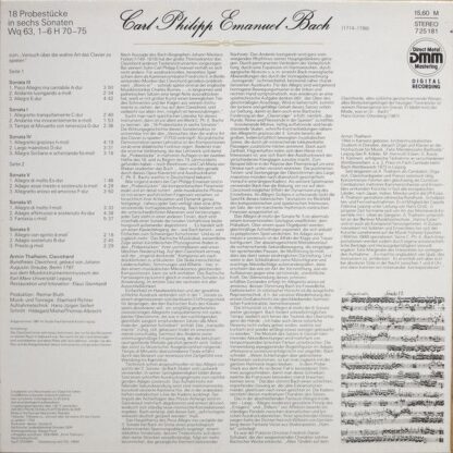 Eterna 7 25 181 - Carl Philipp Emanuel Bach, Armin Thalheim - 18 - Image 2