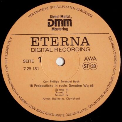 Eterna 7 25 181 - Carl Philipp Emanuel Bach, Armin Thalheim - 18 - Image 3