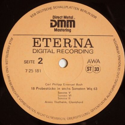 Eterna 7 25 181 - Carl Philipp Emanuel Bach, Armin Thalheim - 18 - Image 4