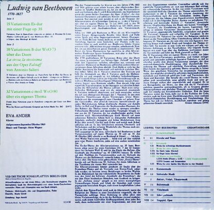 Eterna 8 26 014 - Ludwig van Beethoven, Eva Ander - Variationen - Image 2