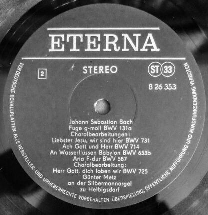 Eterna 8 26 353 - Johann Sebastian Bach, Günter Metz - Bachs Org - Image 4