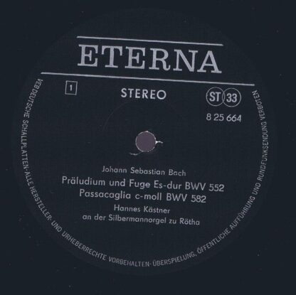 Eterna 8 25 664 - Johann Sebastian Bach, Hannes Kästner - Hannes - Image 3